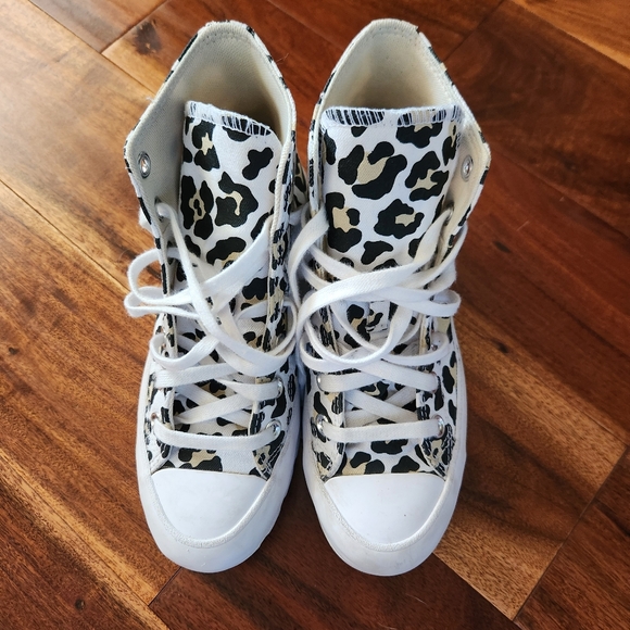 Converse Chuck Taylor All Star Leopard Lugged Platform High Top Lace Sneakers 7 - Picture 6 of 7
